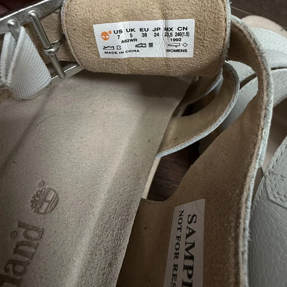 Timberland London Vibe White Fisherman Gladiator Lug Platform Sandals 7 - Picture 7 of 9